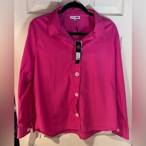 Fashion Nova Fuchsia Button-Down Shirt Women’s Size Large NWT